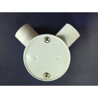 Two Way Shallow Junction Box - 25mm Angled